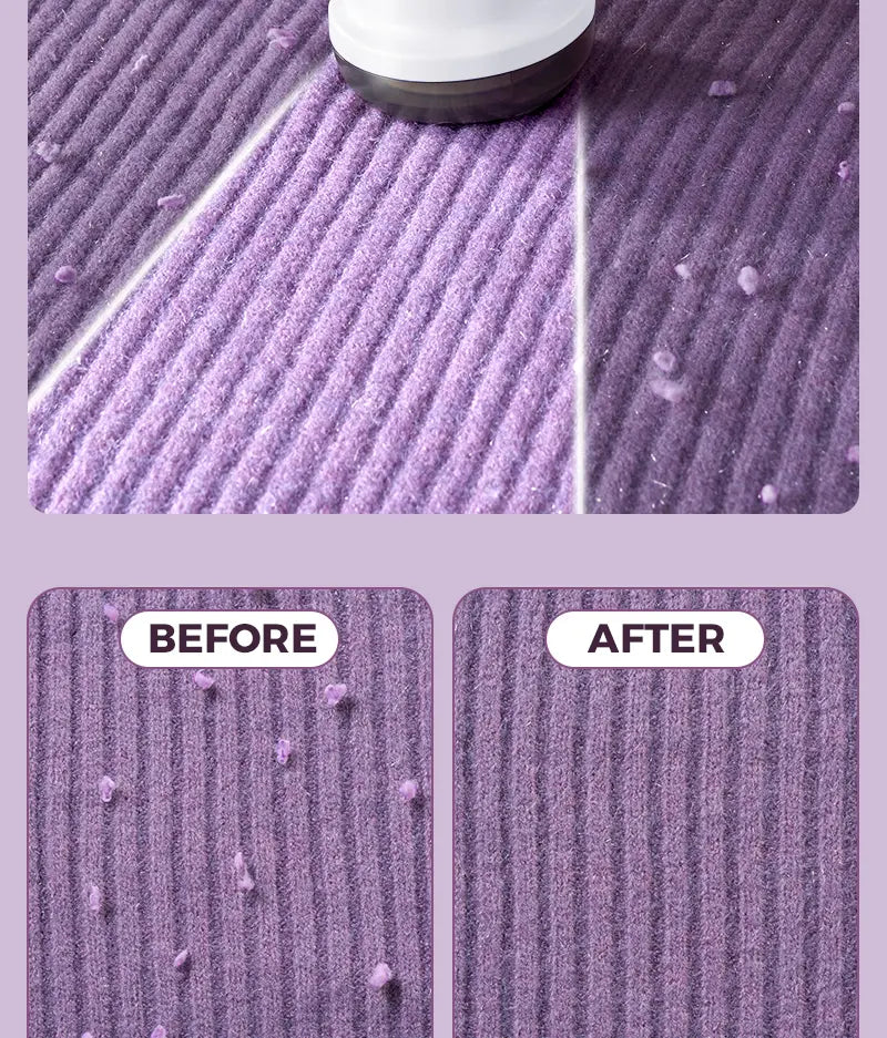 Rechargeable Fabric Shaver with 6-Leaf Blades, 3-Speed & LED Display
