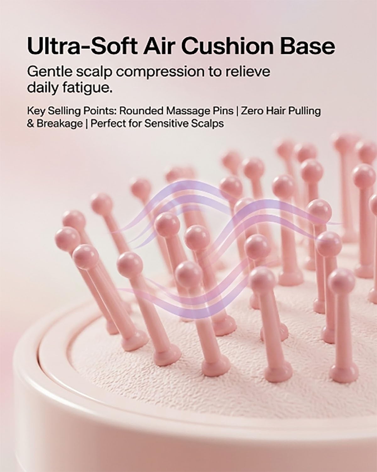 Electric Spray Air Cushion Massage Comb Water Mist Hair Steam Brush for Hair Care with Oil Cup Rechargeable Handheld Detangling Anti-Static Brushes Steamer Home Spa Gift for Dry Frizzy(#1)