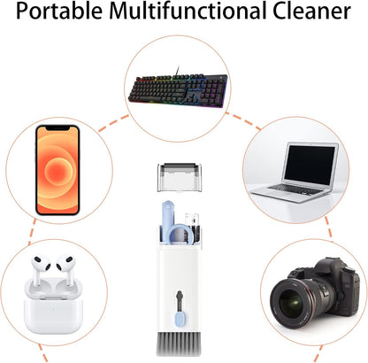 7 in 1 Electronic Cleaner kit - Keyboard Cleaner, Keyboard Cleaning Kit, Laptop Cleaner with Brush, Electronic Cleaner for Laptop/Phone/Computer/Screen (Give Away a Flannel Cloth) Blue