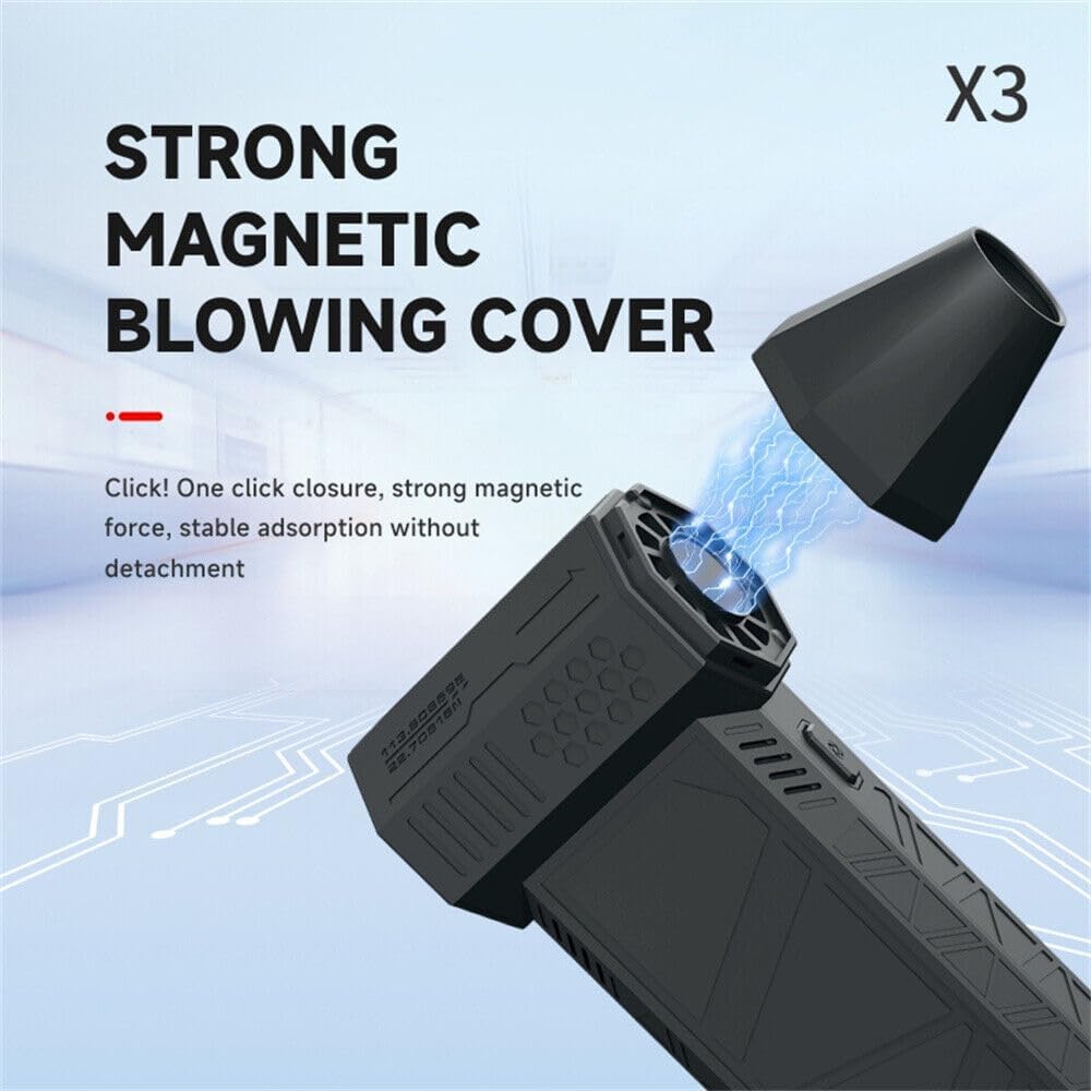 Powerful Turbo Fan,High-Speed 130,000 RPM,3 Adjustable Speed Type-C Rechargeable Clear for Car, Computer, Keyboard, Lens