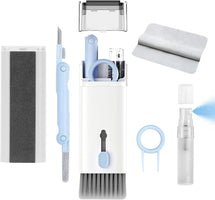 7 in 1 Electronic Cleaner kit - Keyboard Cleaner, Keyboard Cleaning Kit, Laptop Cleaner with Brush, Electronic Cleaner for Laptop/Phone/Computer/Screen (Give Away a Flannel Cloth) Blue