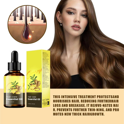 Ginger Essential Oil with Natural Ginger Extract,Hair Essence Oil for Frizzy & Dry, Hydration and Nutrition, Hair Styling serum for Damaged Hair & Split Ends 1.06 oz